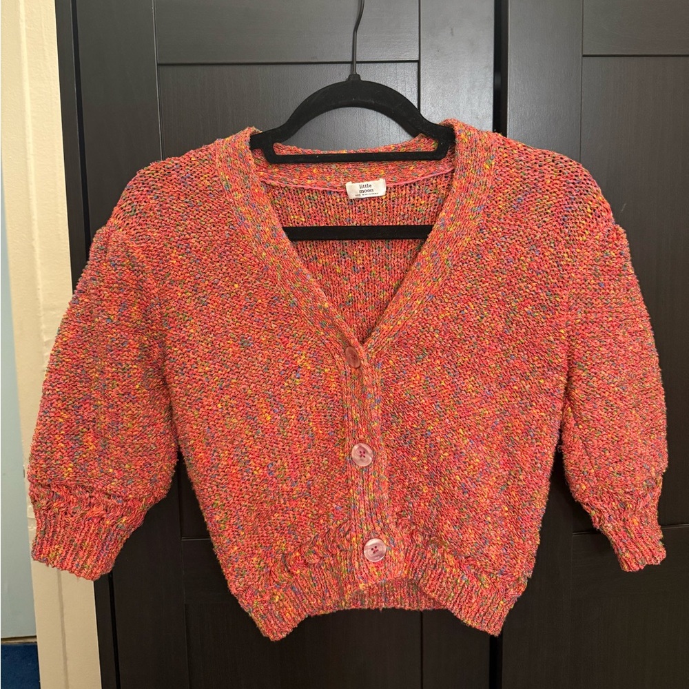 Little Moon Vibrant Knit cropped Cardigan